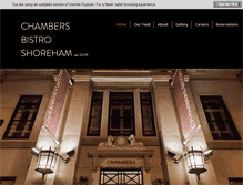 Tablet Screenshot of chambersbistro.co.uk